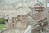 Ladakh - Basgo Gompa built on a mountain spur